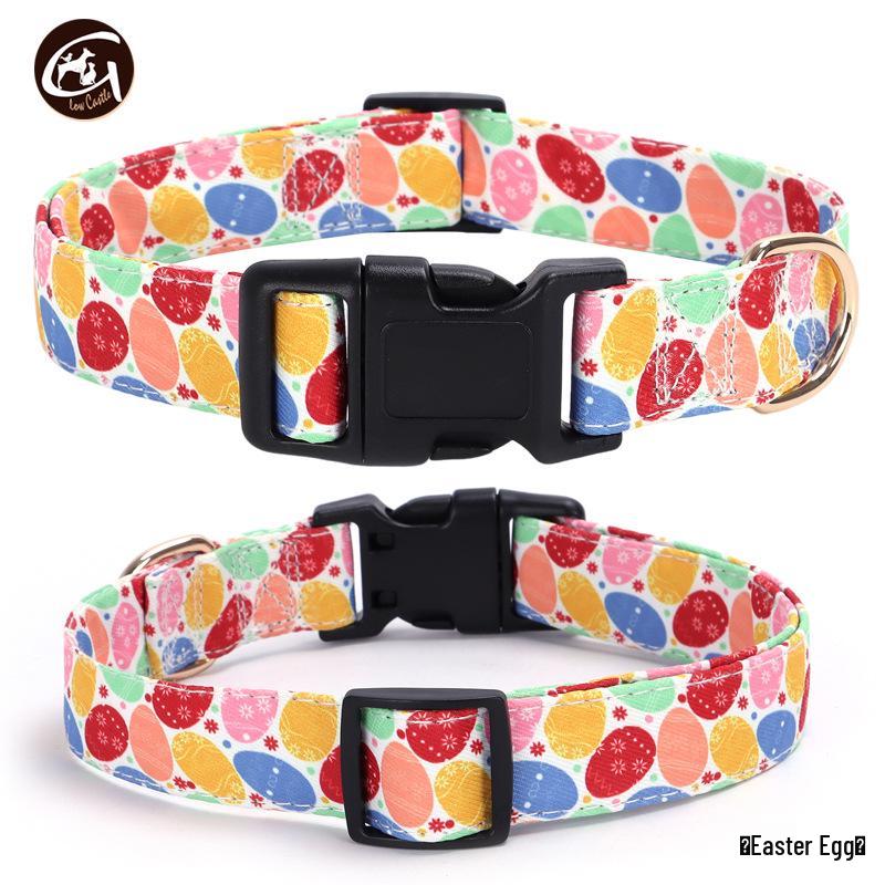 

Holiday Pet Collar: Hearts, Eggs & Shamrock Bow S: 1.5*40CM