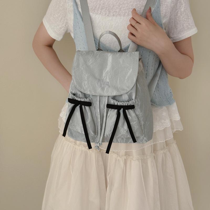 Schoolbag Fashion Bow Backpack College Student Class Bag Women's 1011 Summer New Large Capacity Backpack Wholesale