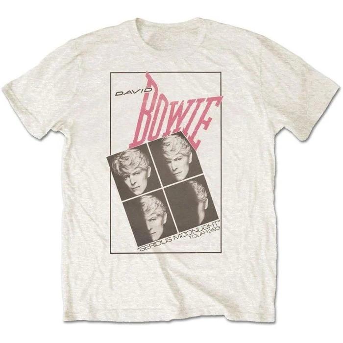 

David Bowie Ziggy Stardust Portrait Print Cotton TShirt Glam Rock Legend Unisex Short Sleeve Tee 4XL