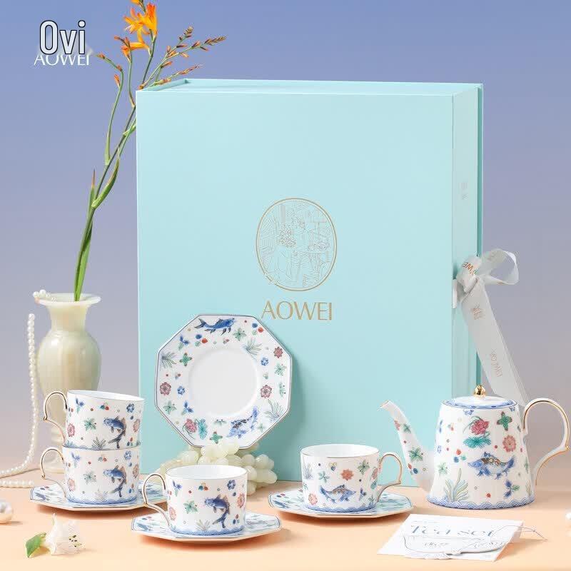Jingdezhen Ceramic Afternoon Tea & Coffee Set