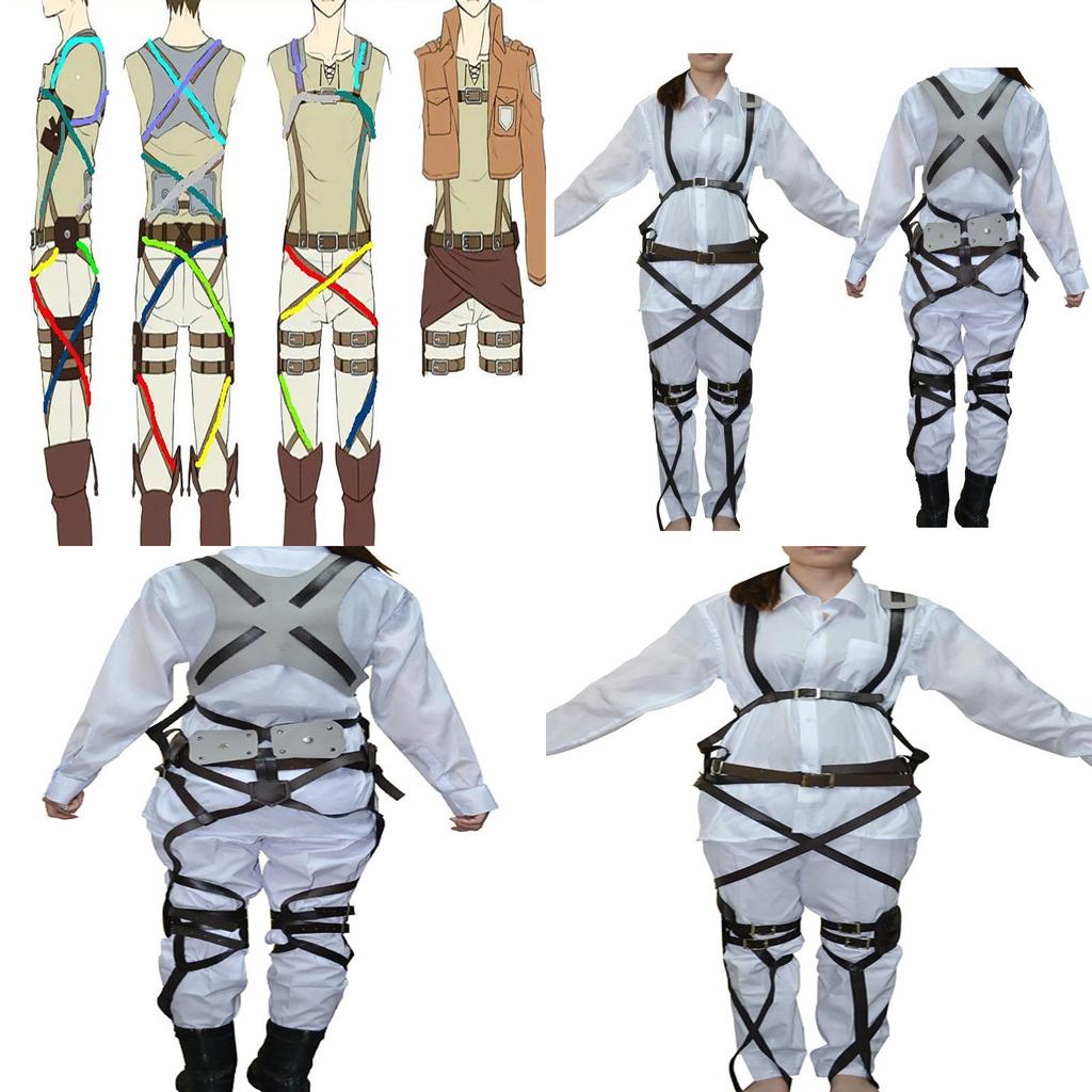 Hoogwaardige Attack on Titan Shingeki No Kyojin harnasriem voor stijlvolle cosplay