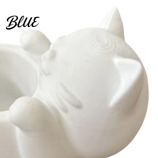DIY Painting Crafts 3D Fortune Cat Desk Storage Box Cute Money Jewelry Organizer Desktop Tray for Rings Mini Planter Home Decor Figurine,