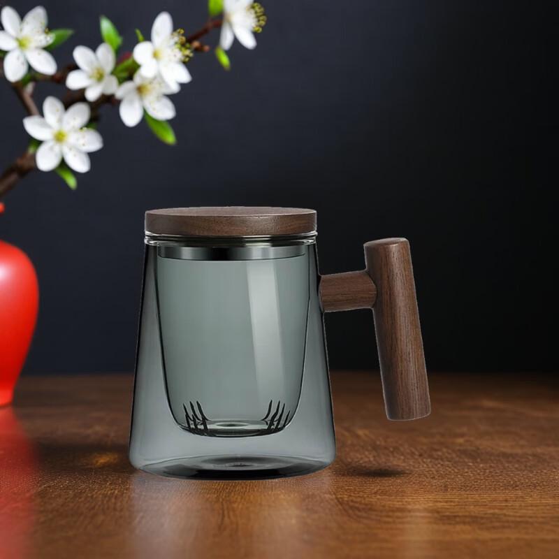 High Borosilicate Glass Tea Infuser Mug