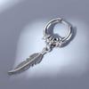 Punk Style Zinc Zinc Alloy Gift Men Stainless Steel Fashion Jewelry Cross Stud Earrings Feather Hoop Earrings