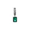 Geometric Square Green Zircon Earrings Earrings Women'S Retro Fashion Temperament Hip Hop S Ear Buckle Earrings Tide