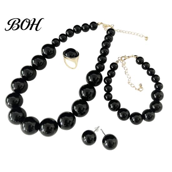 Faux Pearl Jewelry 3Pcs/Set Imitation Pearls Set, Adjustable Length Choker Necklace with Ear Studs Gift And Bracelet, Set for Weddings Banquets