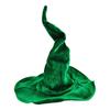 Costume Witch Hat for Halloween Event, Soft Fabric Wide Brims Dressing-Up Hat with Twist Crowns for Themed Performances