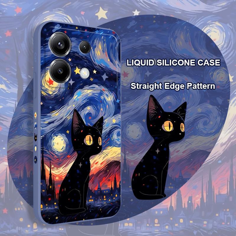 Star Cat Phone Case For Xiaomi Poco X7 X6 F6 M6 M5 M5S F5 X5 F4 X4 M4 F3 M3 X3 Pro 4G 5G GT Silicone Cover
