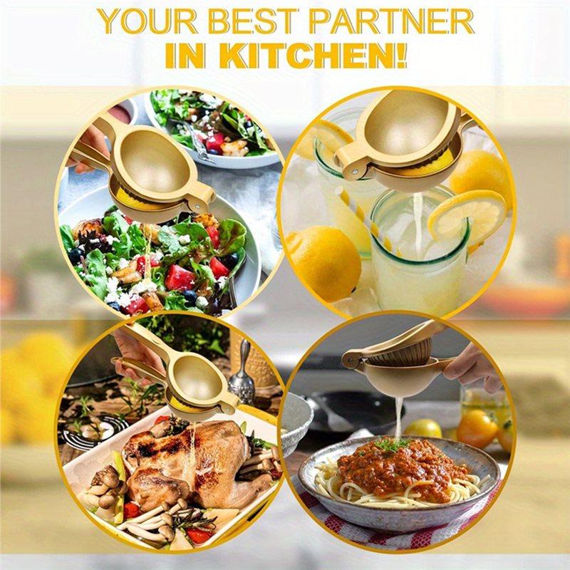 ABBP-1Pcs Premium Zinc Alloy Manual Juicer Heavy Duty Hand Press For Fresh Lemon Orange Portable Kitchen Tool With