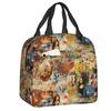 Individuelle Vase mit zwölf Sonnenblumen Lunchtasche Vincent van Gogh Gemälde Kühlbox Thermisch isolierte Lunchboxen für Erwachsene Büro
