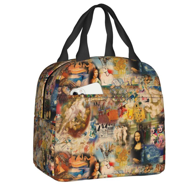 Individuelle Vase mit zwölf Sonnenblumen Lunchtasche Vincent van Gogh Gemälde Kühlbox Thermisch isolierte Lunchboxen für Erwachsene Büro