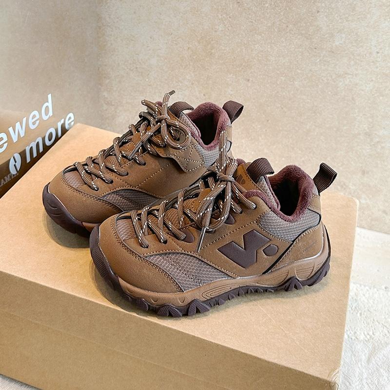 Kids Warm Lined Outdoor Hiking Shoes Outdoor Shoes School Walking and Daily Activity Youth Everyday Footwear Sizes 26-37