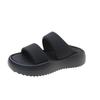 Cool slippers women's summer wear 2025 new thick-soled heightened stepping on shit beach sandals pregnant women bread one-word drag