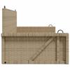 Hanging Swing Bench Beige 119x56x48 cm Poly Rattan
