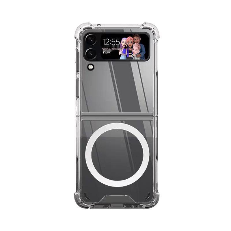Samsung Galaxy Z Fold7/Z Flip5/6 Magnetic Folding Acrylic Phone Case, Four-Corner Drop-Proof, for 4th Gen Galaxy.