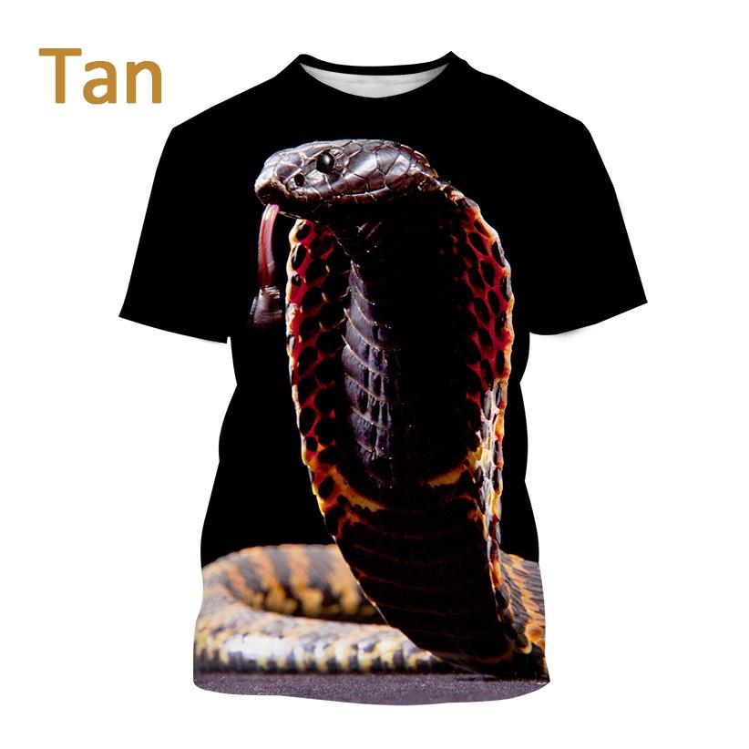 

Футболка Cobra X Летняя мужская футболка с принтом животных Viper для мужчин и женщин, креативный повседневный уличный топ с коротким рукавом в стиле Харадзюку 4XL