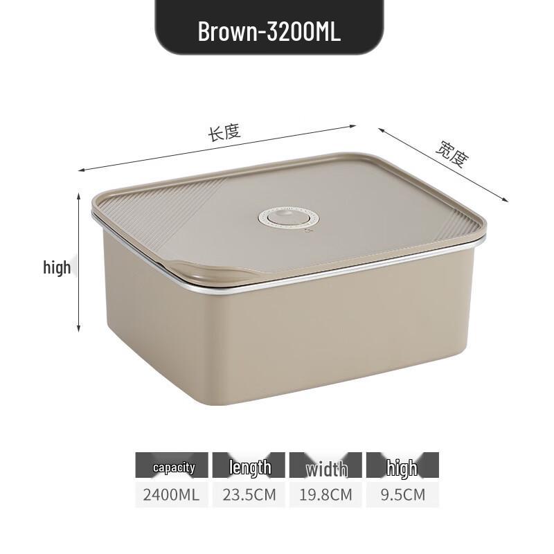 

ZISIZ 304 Stainless Steel Vacuum Seal Food Storage Container 3200ml
