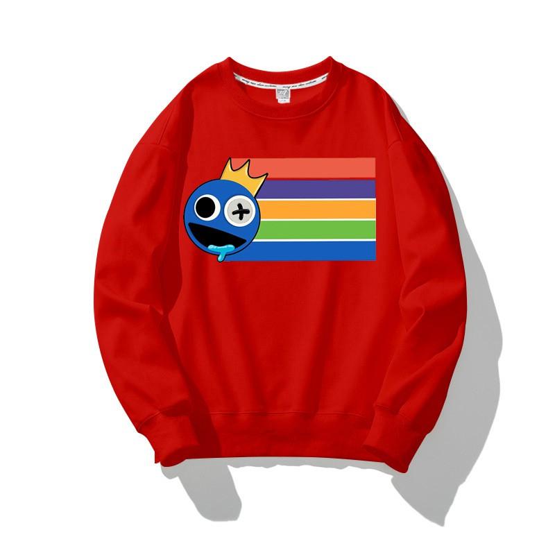 Rainbow Friends Print Sweatshirt Unisex Thin Long Sleeve Casual Men Women Fall Winter