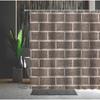 3D Printing Brick Pattern Shower Curtains Set Vintage Stone Brick Wall Polyester Fabric Hanging Curtain Bathroom Curtain Hooks