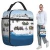 Club Penguin M Insulated Lunch Bag for Kids School Cooler Thermal Food Box Tote Portable Lunch Boxes Container