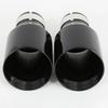 1 PC Car Modified Stainless Steel Glossy Black Exhaust Pipe Universal Bevel Edeg Shiny Muffler Tip For BMW Series Mazda VW Benz