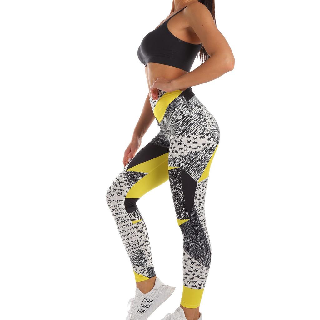 Fashion Women's Printing Breathable Hip Lifting Exercise Yoga Pants