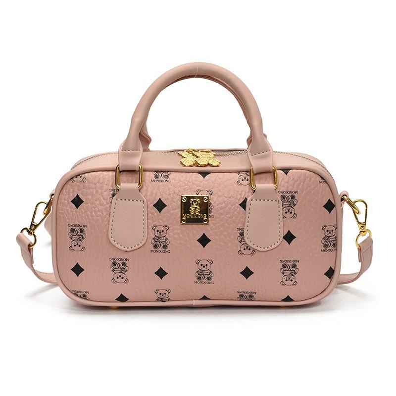 High-end Contrasting Color Bear Bag Women's New Fashion Niche Versatile Messenger Bag Portable Pillow Bag