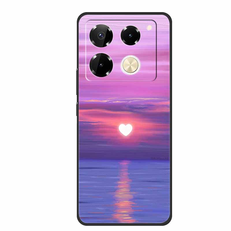 For Infinix Note 40 Pro 5G Case TPU Soft Silicone Cover Phone Cases for Infinix Note 40 40pro 4G Flowers Lovely Coque Fundas