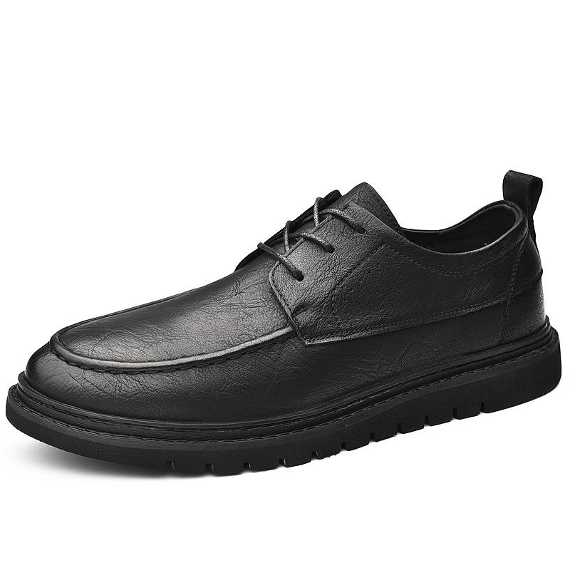 Men's Four Seasons Leather Shoes Retro Gentleman Minimalist Style Groom's Wedding Suit Shoes Black Brown Luxury Versatile