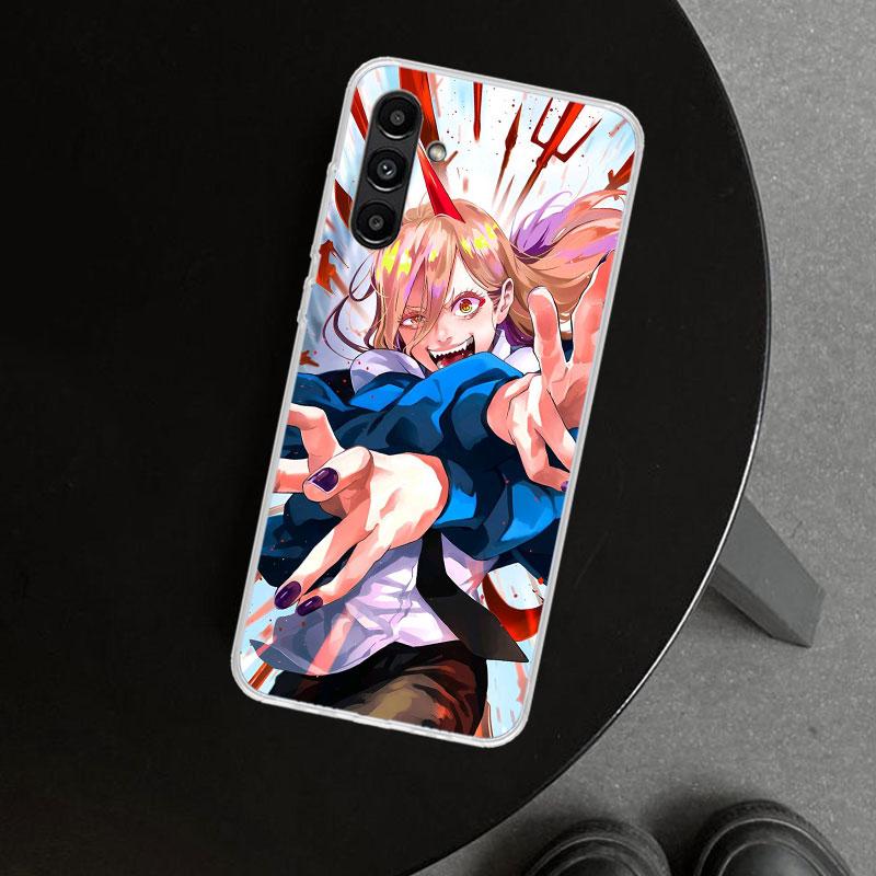 Chainsaw Mans Power Phone Case Cover for Samsung Galaxy A17 A16 A26 A36 A56 A57 A37 A15 A25 A35 A55 A14 A24 A34 A54 A13 A23 A33