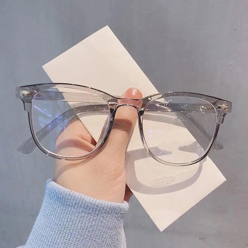 Fashion Oversize Myopia Glasses Anti-blue Light Glasses for Women Popular Big Square Glasses Optical Nearsighted Eyeglasses