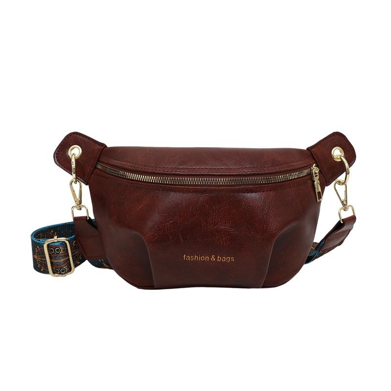 Chest bag, fanny pack, women's autumn and winter versatile new broadband messenger bag, women's niche design bag