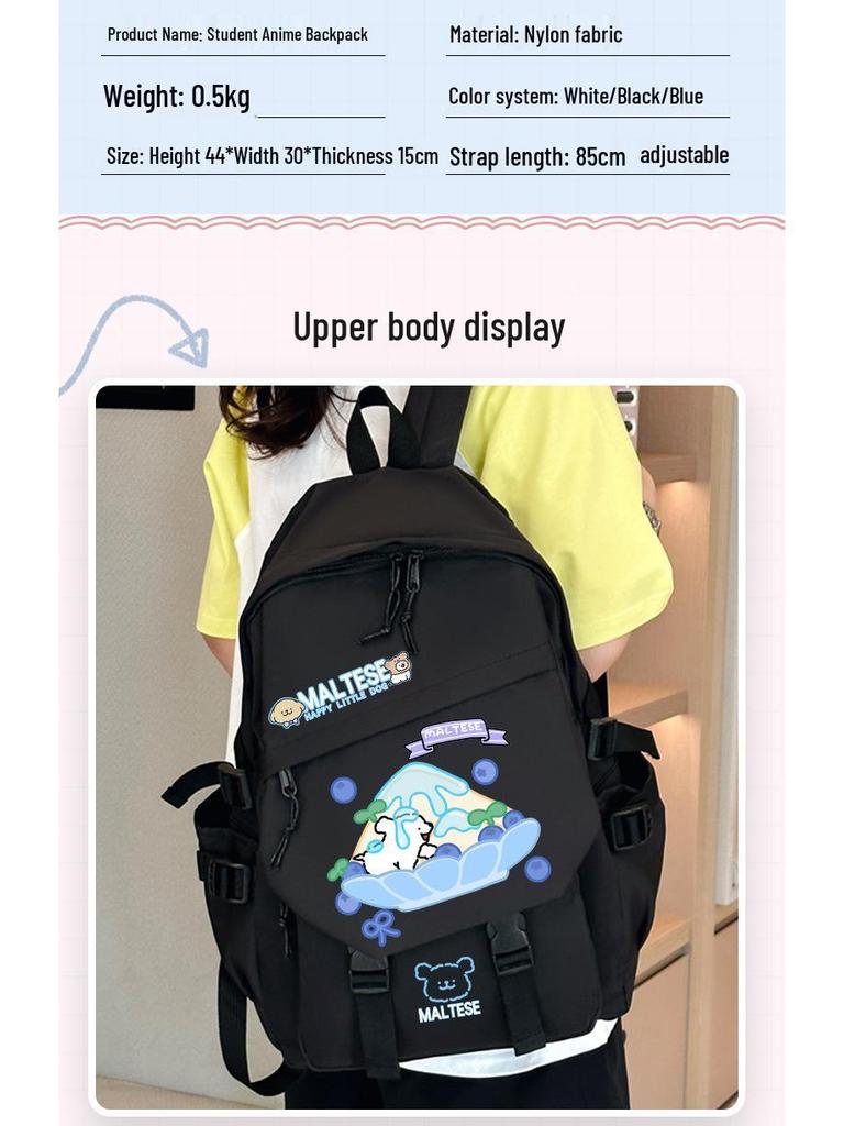 Lively Puppy Girls' Versatile School Backpack - Lightweight, Spacious & Perfect for Travel
