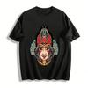 Vintage Dragon Crown Portrait Print Casual T-Shirt Pure Cotton T-shirt