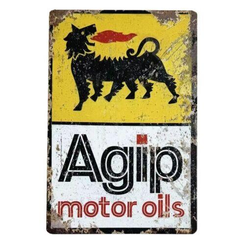 

Металлическая вывеска Agip Motor Oils Ретро Декор Гаража Мужская Берлога Настенное Искусство 20x30cm（7.8x11.8inch）