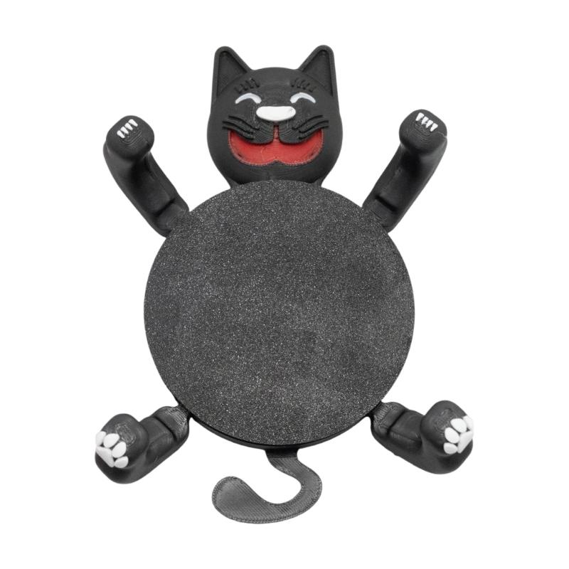 

Drink Coasters Cats Shape Nonslip Table Decors Coasters Plastic Texture Beverage Protectors for Kitchen Everyday Use 1 різнокольоровий/чорний