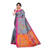 Yashika Women' Jacquard Art Silk Saree (DANDIYA GreyN )