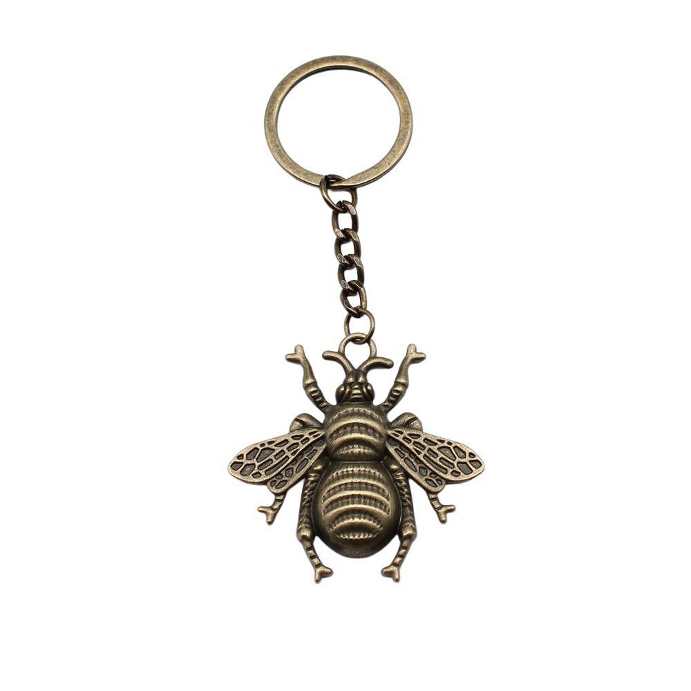 Breloc cu Charm Libelulă și Albină Pandantive Fluture Inel pentru Chei Inel de 28mm