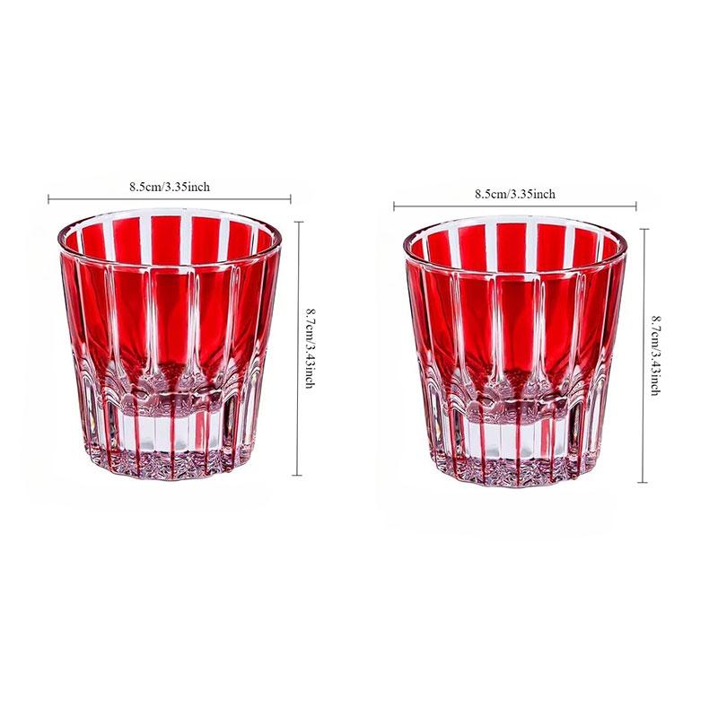 200ml Luxury Carved Whiskey Glass Exquisite Drinking Glasses Creative Cocktail Glass Multi Colored Wine Glass Bar New Year Gifts