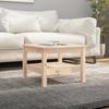 Day and Night - Day and Night Solid Pine Wood Coffee Table 55x55x40 Cm