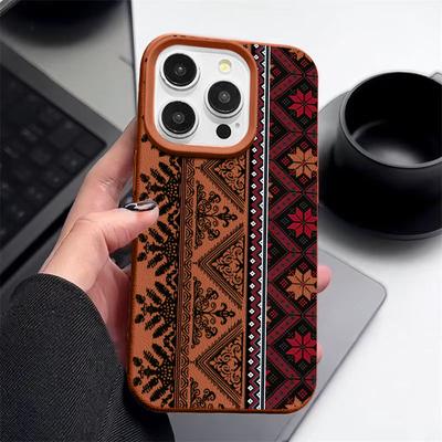 Retro-Muster Handyhülle für iPhone 16 Pro Max 15 14 13 12 11 Stoßfest Schlank Weich Silikon Hülle