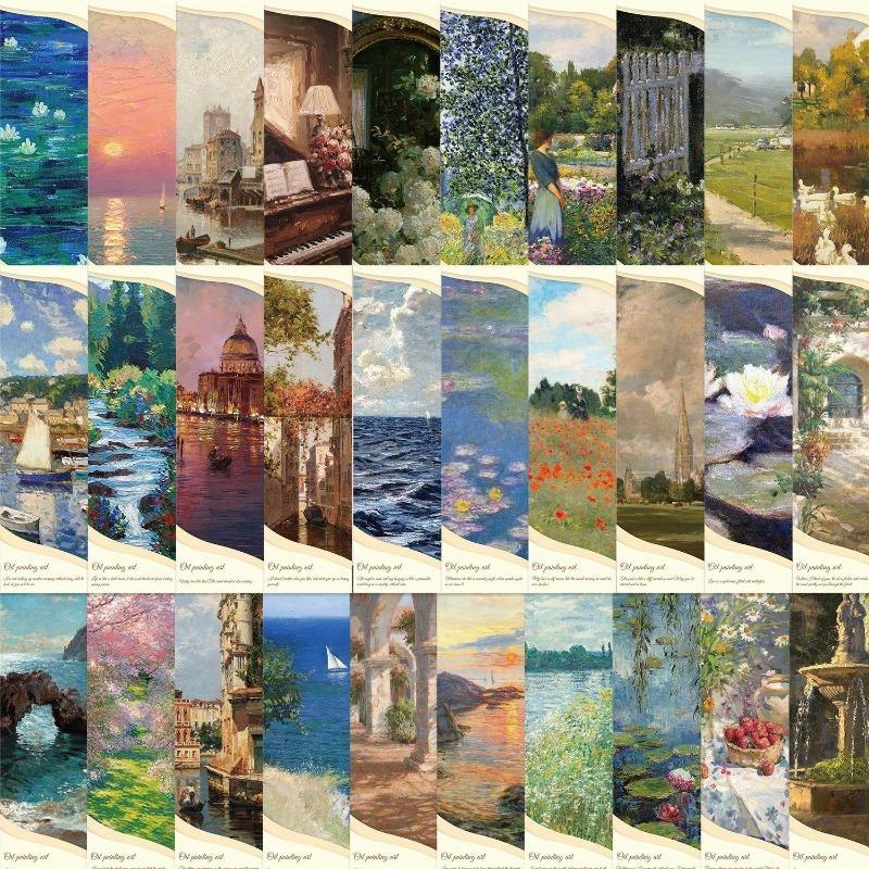 30 teile/satz Ins Landschaft Charakter Lesezeichen Kreative Handbuch DIY Abstrakte Papier Karten für Studenten Lehrer Tag Geschenk