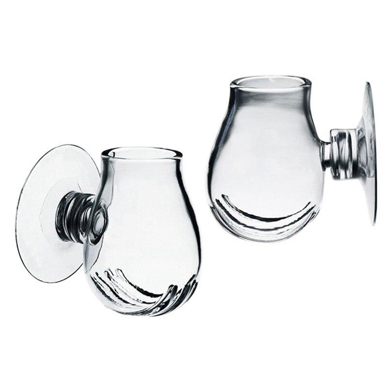 Aquariums Glass Feeding Food Cup with Seam Plant Cup Brine Shrimp Live Red Worm Fish Clear Dish