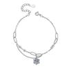 Korean Style Luxury Moissanite Bracelet for Women - 1 Carat D Color, S925 Sterling Silver.