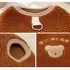 Neue Fleece Warme Winter Welpenkleidung Bärenprint Abschleppbare Hundeweste mit D-Ring Mops Teddy Mantel Chihuahua Outfits