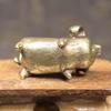 Brass Creative Small Bronze Pig Figurines Chinese Zodiac Pig Ornaments Metal Pendants Ornaments Desktop Decoration Home Decor