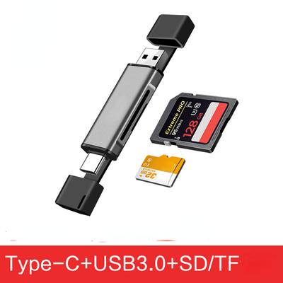 Tragbarer USB 2.0/3.0 Typ-C TF/SD-Speicherkartenleser für PC und Telefon