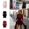 Sexy Girl Long Sleeve Short Dress With 3d Floral Pattern For Streetwear Fashion