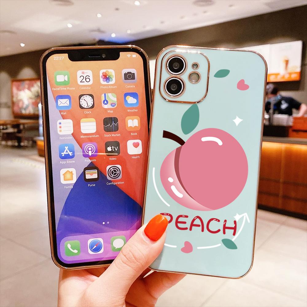 Colorful Printing Patterns Square Edge Pattern Casing Plated Phone Shell Luxury Plating Soft Phone Case for iPhone Motorola Moto OnePlus Samsung