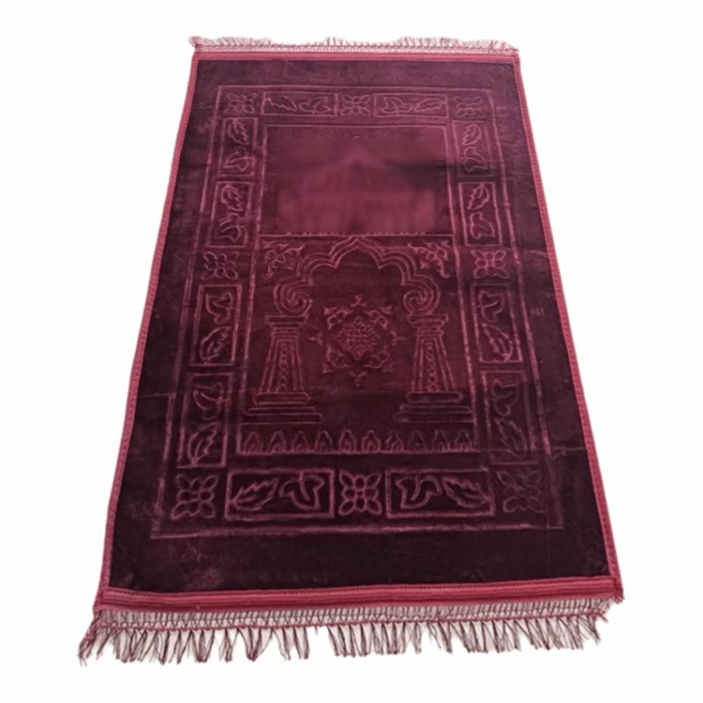 Muslim Hajj Qibla Mat 110*70cm Embossed Sofa Coffee Table Mat Thickened Non Slip Prayer Mat Rug Multifunctional Floor Mat
